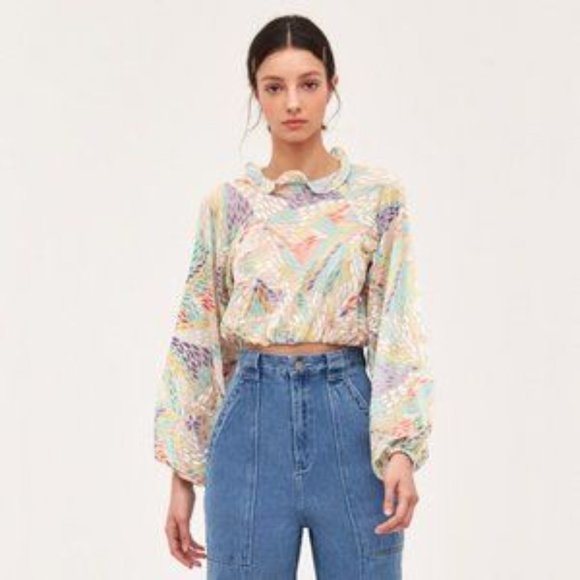 c/meo SET UP TOP IVORY BURNOUT - Picture 2 of 8